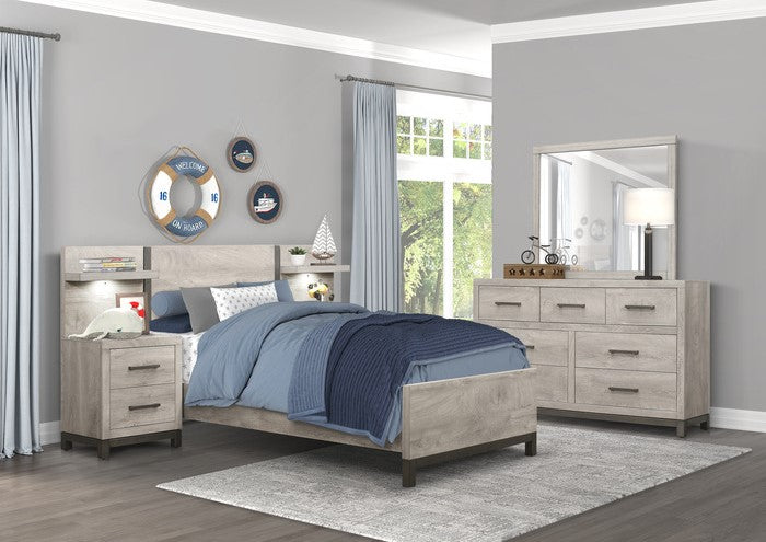 Zephyr 5 Pc Twin Bedroom Set - LED Lights