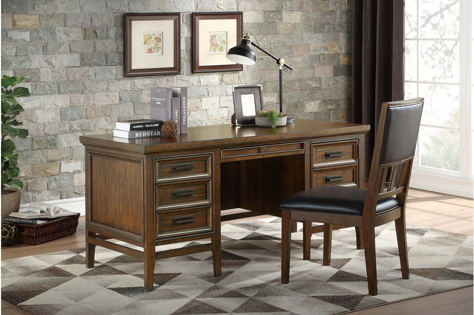 Frazier Park Executive Desk 1649 - Brown Cherry