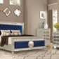 McFerran B1688 Juego de dormitorio moderno - Acabado plateado