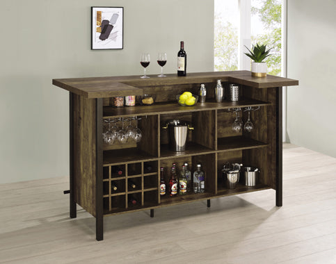 Bellemore Rustic Oak Bar Unit or Grey Driftwood Finish