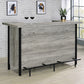 Mueble de bar Bellemore madera flotante gris y negro