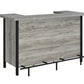 Mueble de bar Bellemore madera flotante gris y negro
