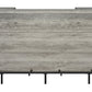 Mueble de bar Bellemore madera flotante gris y negro