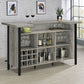 Mueble de bar Bellemore madera flotante gris y negro
