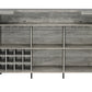 Mueble de bar Bellemore madera flotante gris y negro
