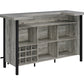 Mueble de bar Bellemore madera flotante gris y negro