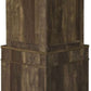 Alviso Corner Bar Cabinet With Stemware Rack Rustic Oak