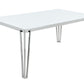 Pauline Dining Collection - White Tempered Glass Top