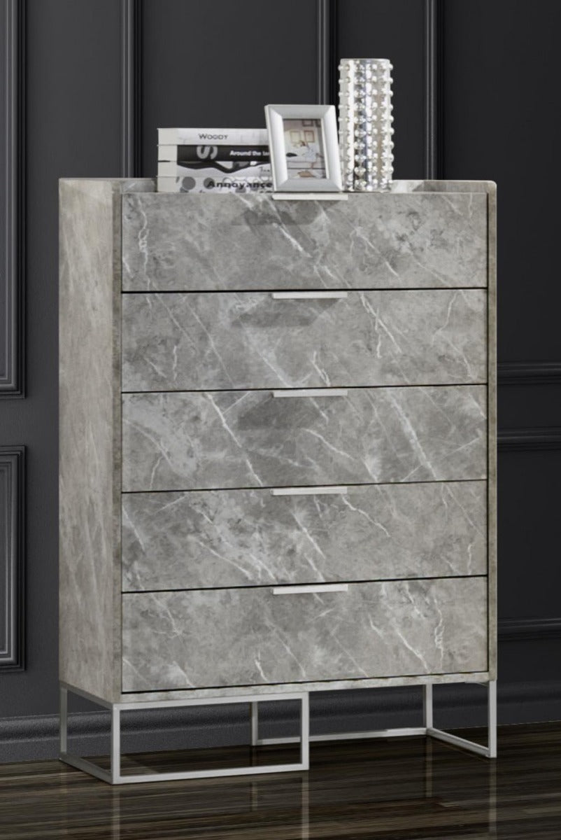 Cómoda de mármol gris Marbella