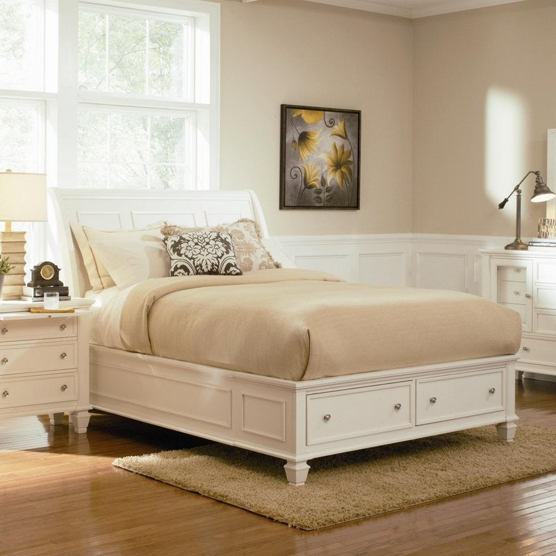 Sandy Beach Bedroom Collection - White Finish