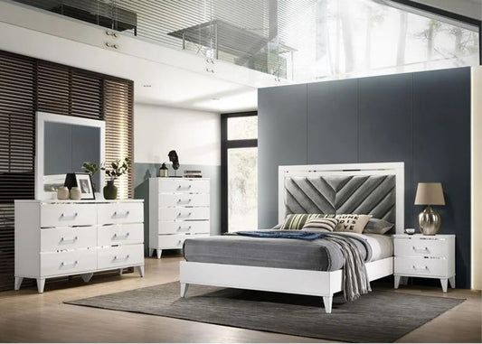 Chelsie Bedroom Collection Acme Furniture - Black or White Finish