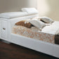 Manjot Faux Leather Bed - Black or White