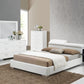 Manjot Faux Leather Bed - Black or White