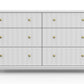 Stapleton White 6 Drawer Dresser