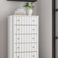 Cómoda blanca de 5 cajones Stapleton