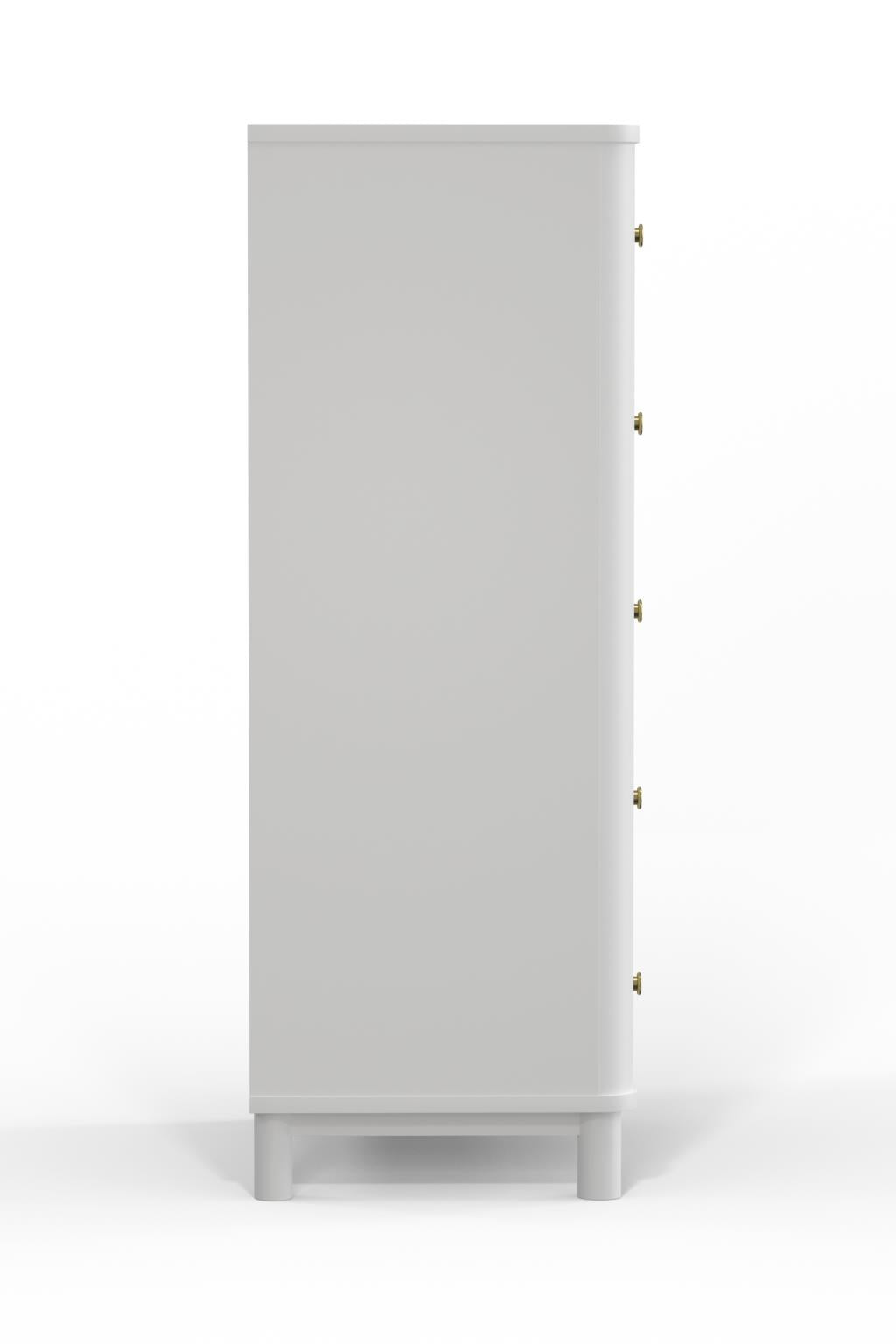 Cómoda blanca de 5 cajones Stapleton