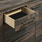 Ridgedale 223481 Juego de dormitorio Weathered Dark Brown y Latte