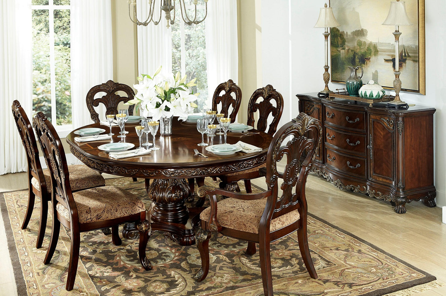 Deryn Park Round/Oval Dining Collection - European Styling