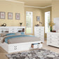 Louis Phillipe 4 Pc Bedroom Set - White Finish