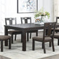 Poundex F2576 Wooden Dining Set with Leaf