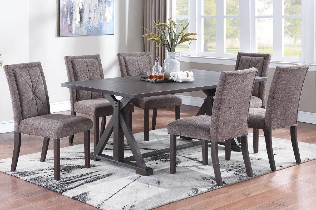 Trenton F2586 Dining Set - Gray Chairs
