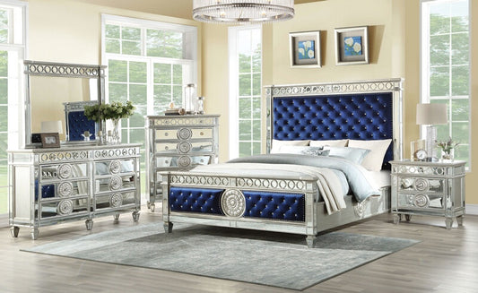 Varian Bedroom Collection by Acme Furniture - Mirrored/Silver Finish