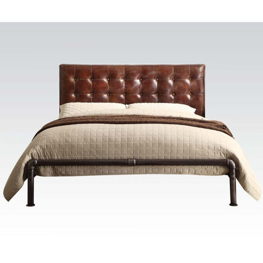 Brancaster Top Grain Leather Queen Bed