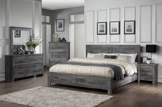 Vidalia Bedroom Collection - Rustic Grey Oak Finish