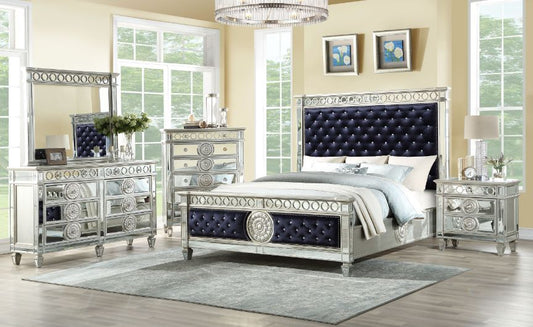 Varian Bedroom Collection by Acme Furniture - Mirrored/Silver Finish