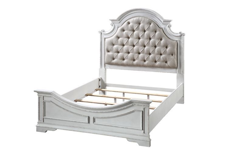 Acme Florian Classic Design Bedroom Collection - Antique White Finish