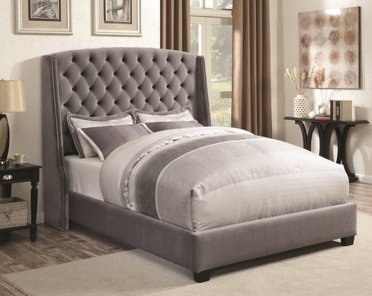 Pissarro Wingback Upholstered Bed by Coaster Furniture
