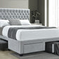 Soledad Upholstered Bed - Light Grey or Charcoal