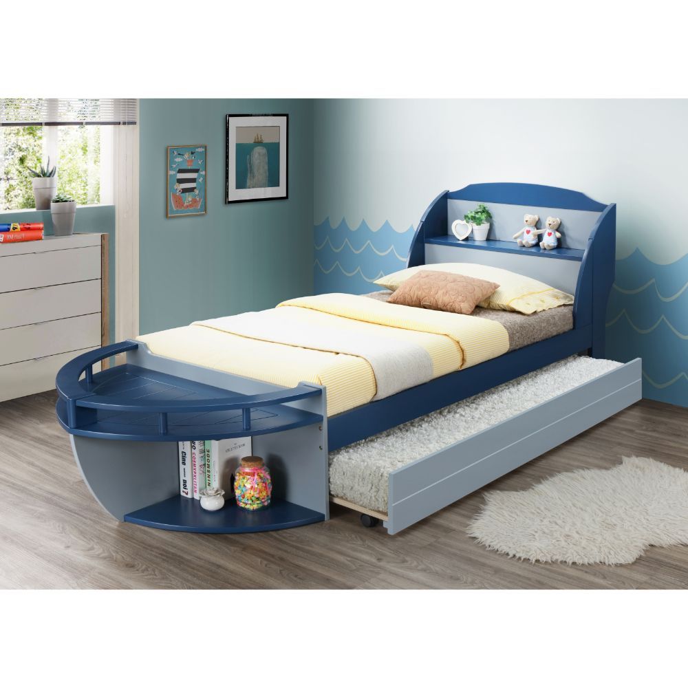 Neptune Nautical Theme Twin Bed - Storage Drawers or Trundle