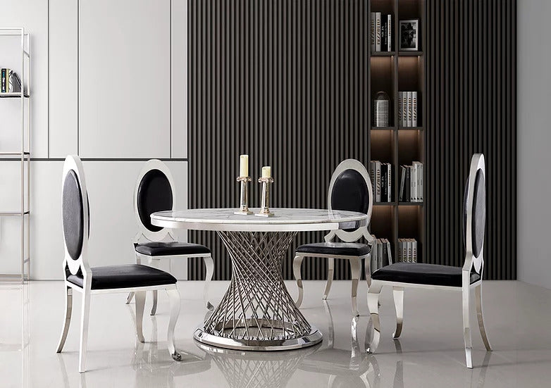 Zales Dining Collection - Silver 59" Table