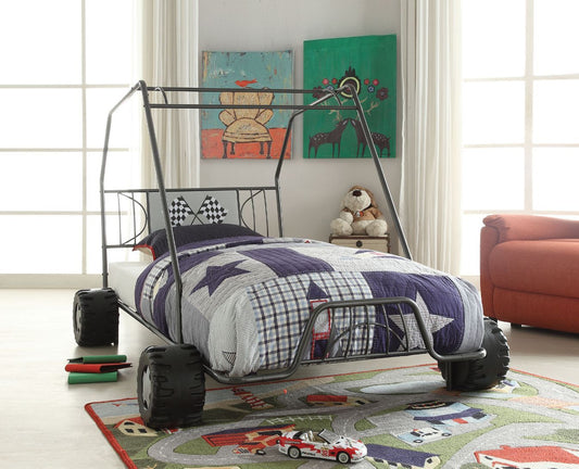 Xander Twin Go Cart Bed - Grey or Red Finish