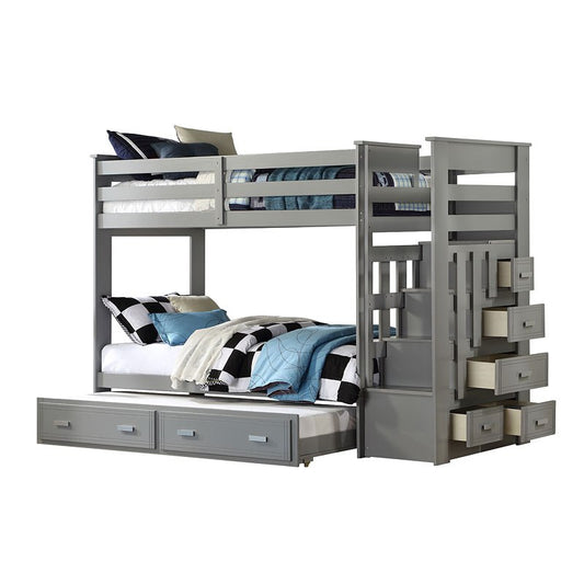 Allentown 37870 Twin Twin Bunk Bed - Grey Finish