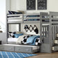 Allentown 37870 Twin Twin Bunk Bed - Grey Finish