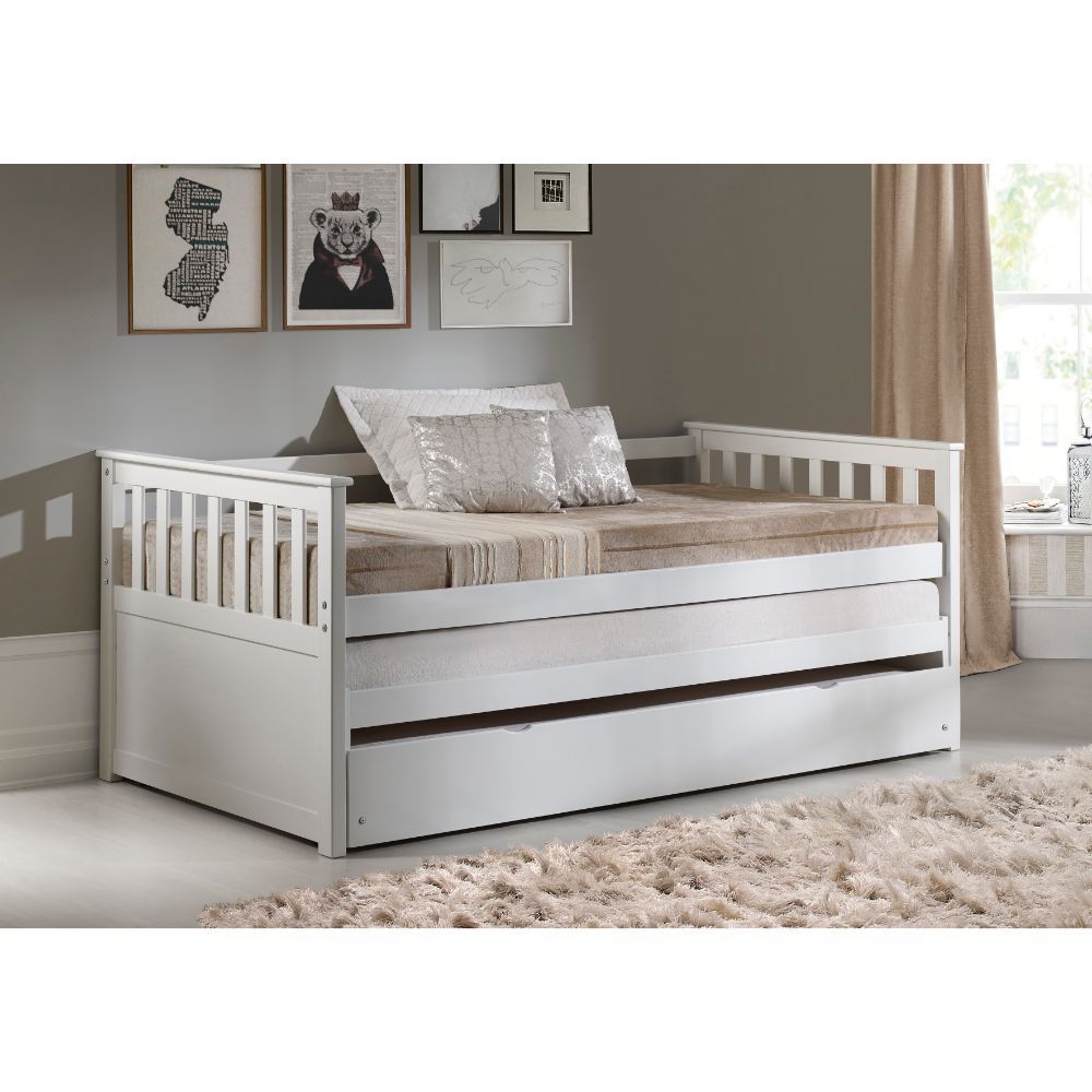 Cominia Twin Daybed + 2 Trundles - White Finish
