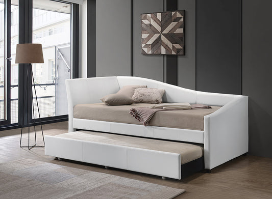 Jedda 39400 Daybed w/Trundle - White PU