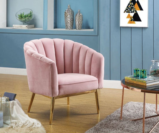 Silla decorativa Colla de terciopelo rosa o azul