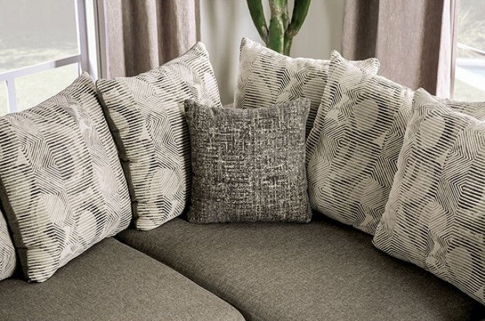 Angelia Gray Chenille Sectional SM5182