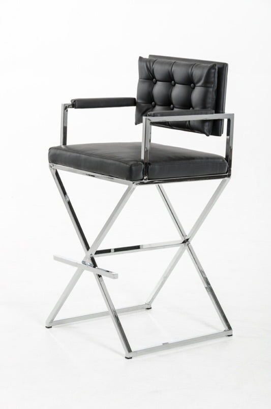 Coppola Leatherette Bar Stool - Black
