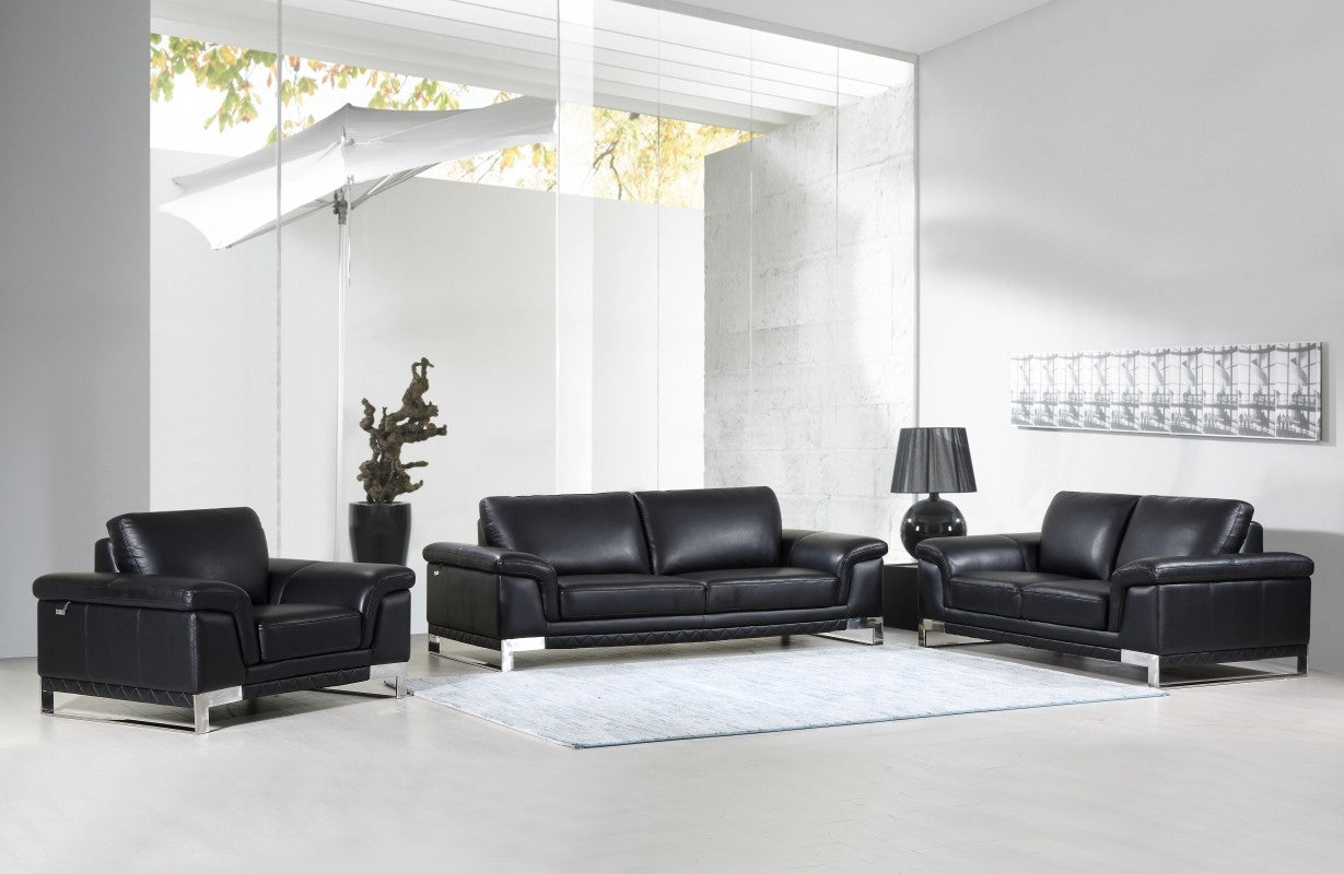 Global United 411 Italian Leather Sofa Collection - 3 Colors