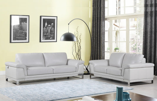 Global United 411 Italian Leather Sofa Collection - 3 Colors