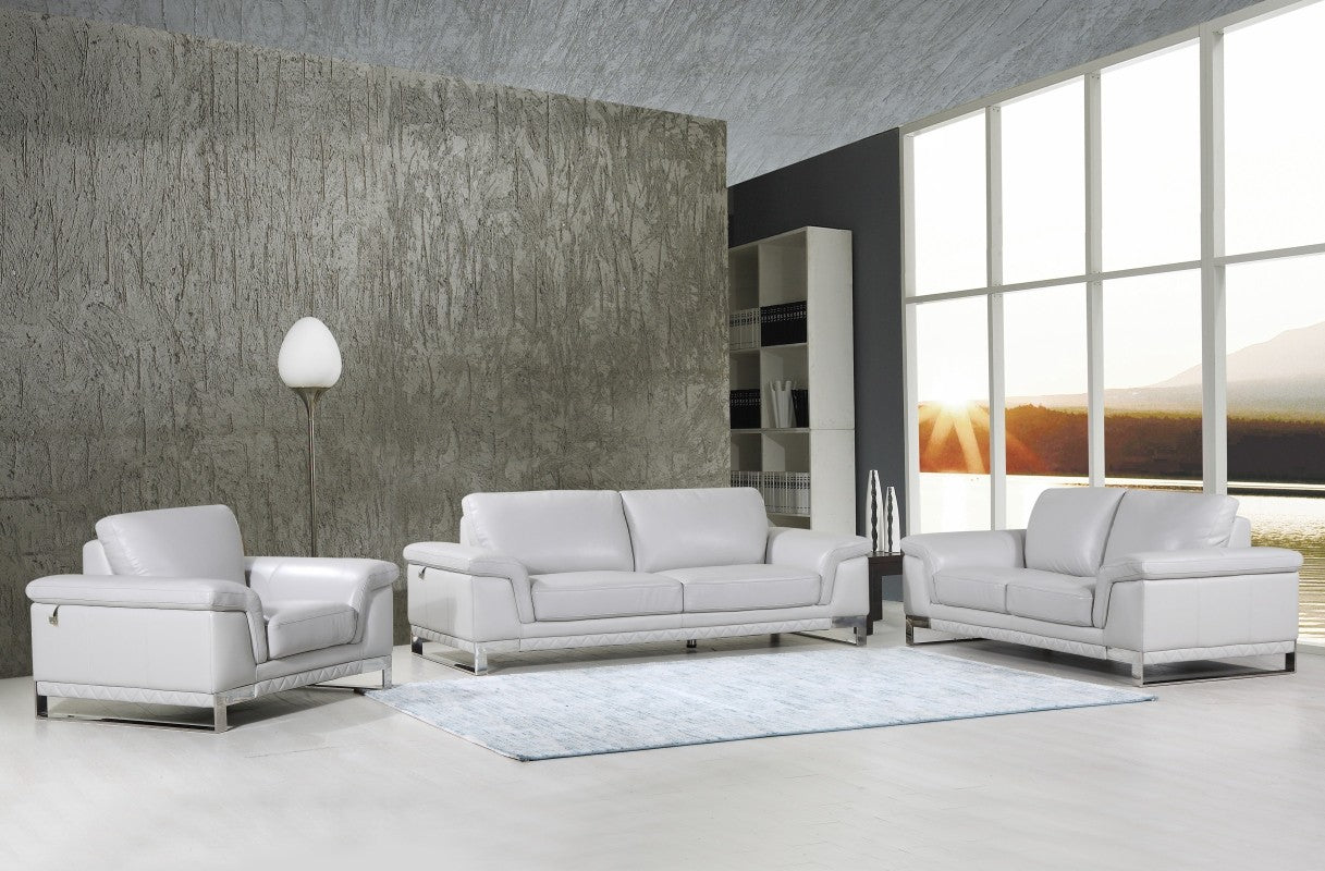 Global United 411 Italian Leather Sofa Collection - 3 Colors