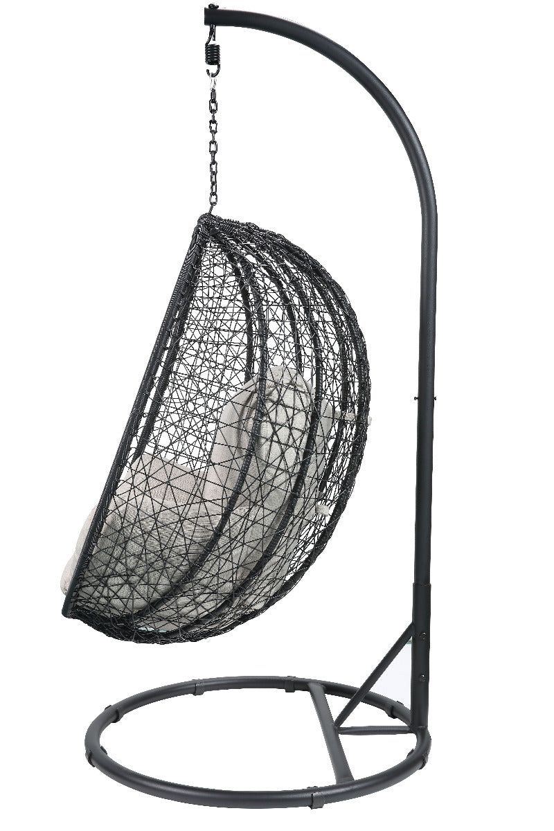 Simona Wicker & Metal Patio Swing Chair