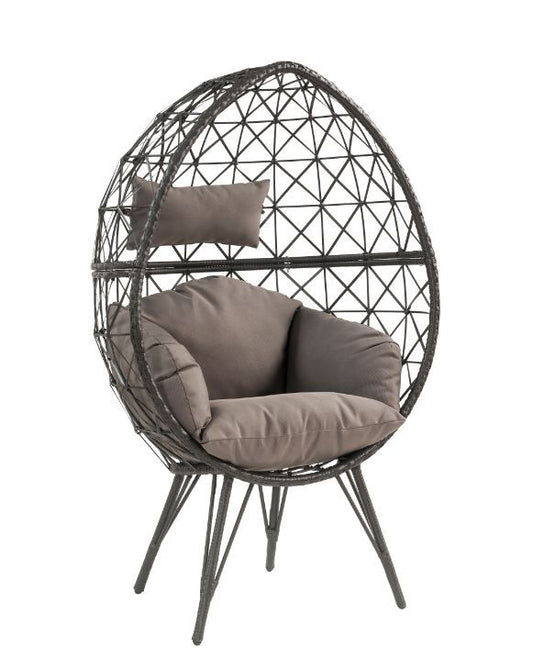 Aeven Patio Lounge Chair - Fabric & Wicker