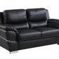 4572 Sofa Collection - Black Leather
