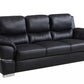 4572 Sofa Collection - Black Leather