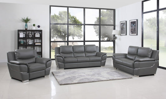 4572 Leather Match 3 Pc Sofa Collection - 3 Colors